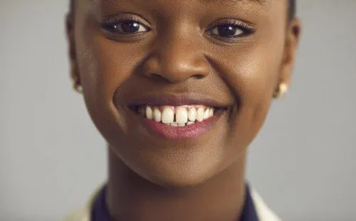 black girl smiling