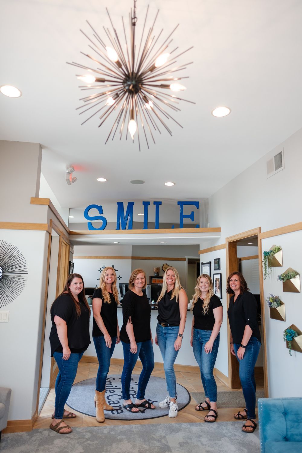 Team photo in office